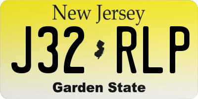 NJ license plate J32RLP
