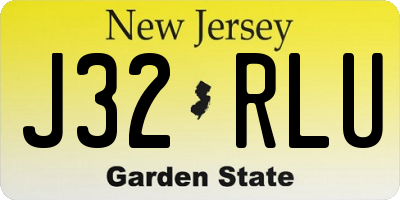 NJ license plate J32RLU