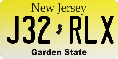 NJ license plate J32RLX