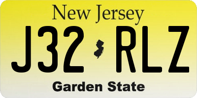 NJ license plate J32RLZ