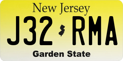 NJ license plate J32RMA