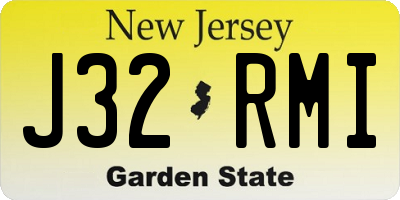 NJ license plate J32RMI