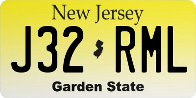 NJ license plate J32RML