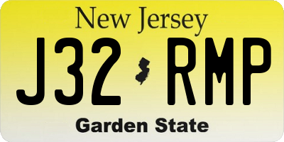 NJ license plate J32RMP