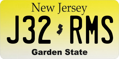 NJ license plate J32RMS