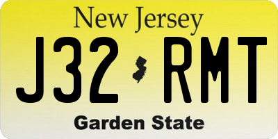 NJ license plate J32RMT
