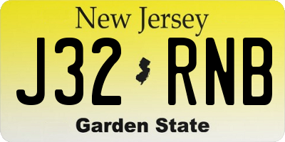 NJ license plate J32RNB