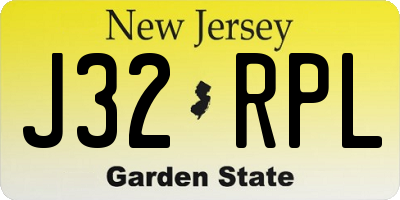 NJ license plate J32RPL