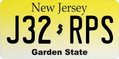 NJ license plate J32RPS