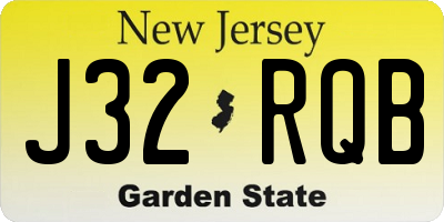 NJ license plate J32RQB