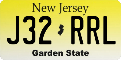 NJ license plate J32RRL