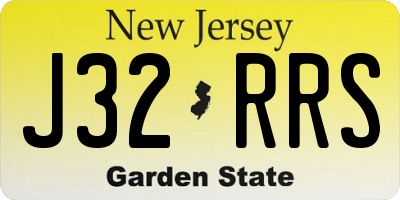 NJ license plate J32RRS