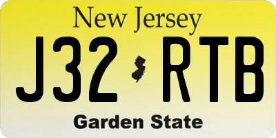 NJ license plate J32RTB