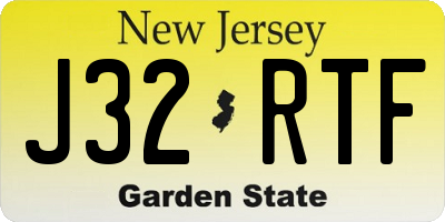 NJ license plate J32RTF