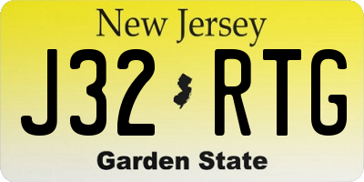 NJ license plate J32RTG