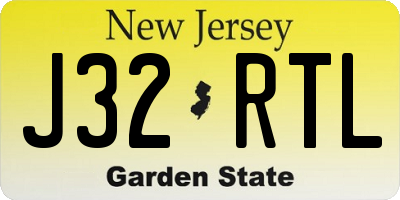 NJ license plate J32RTL