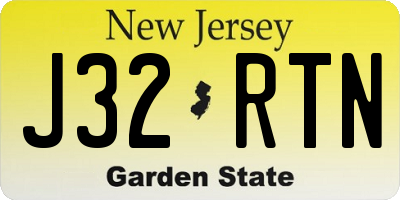 NJ license plate J32RTN