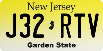 NJ license plate J32RTV