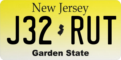 NJ license plate J32RUT