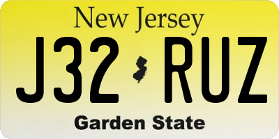 NJ license plate J32RUZ