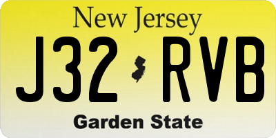NJ license plate J32RVB