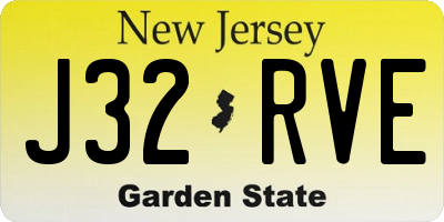 NJ license plate J32RVE