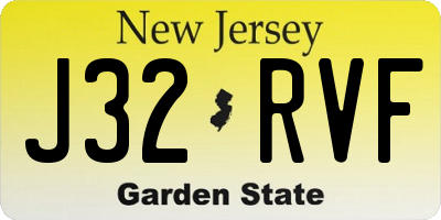 NJ license plate J32RVF