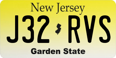 NJ license plate J32RVS
