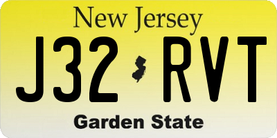 NJ license plate J32RVT