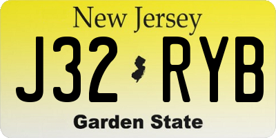 NJ license plate J32RYB
