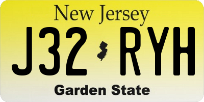 NJ license plate J32RYH