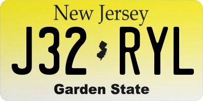 NJ license plate J32RYL