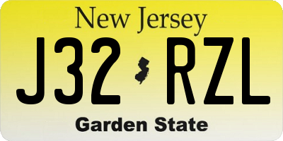 NJ license plate J32RZL