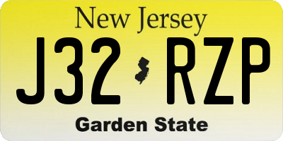 NJ license plate J32RZP