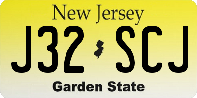 NJ license plate J32SCJ