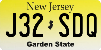 NJ license plate J32SDQ