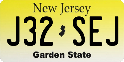 NJ license plate J32SEJ
