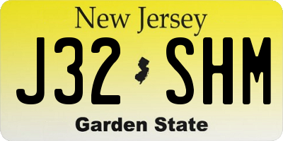 NJ license plate J32SHM