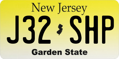 NJ license plate J32SHP