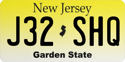 NJ license plate J32SHQ