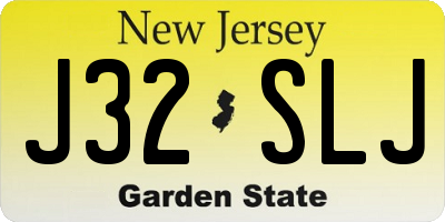 NJ license plate J32SLJ