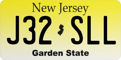NJ license plate J32SLL