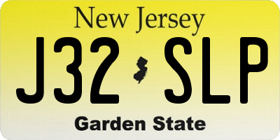 NJ license plate J32SLP