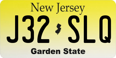 NJ license plate J32SLQ