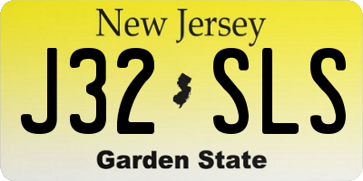 NJ license plate J32SLS