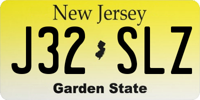 NJ license plate J32SLZ