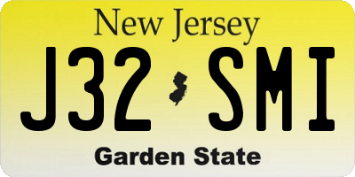 NJ license plate J32SMI