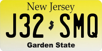 NJ license plate J32SMQ