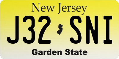 NJ license plate J32SNI