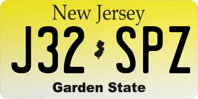 NJ license plate J32SPZ